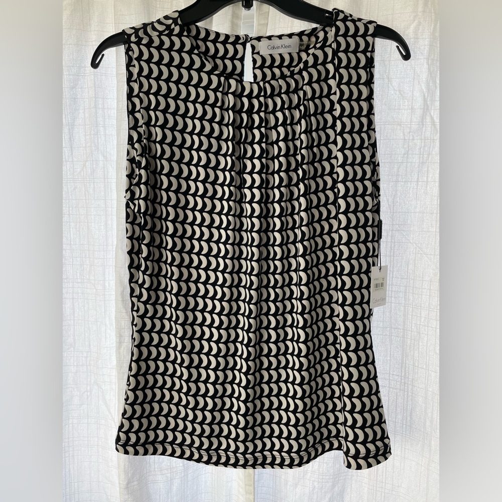 Black and White Calvin Klein Suits Shirt